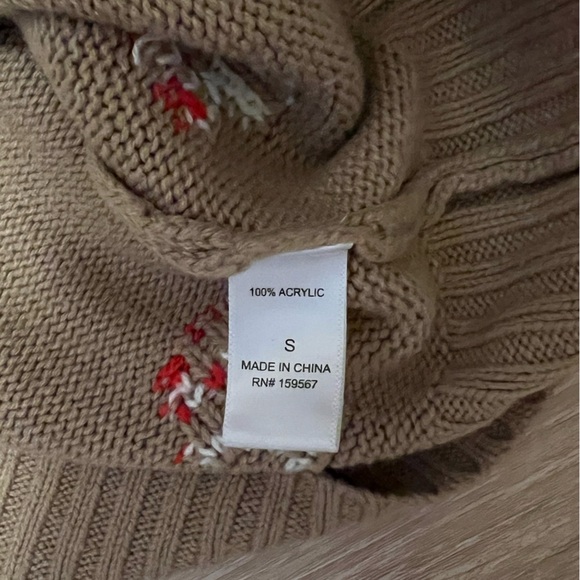 Hazel Moon Mushroom Cardigan Brown Cropped Knit Cottagecore Naturecore Sz Small - Picture 7 of 8